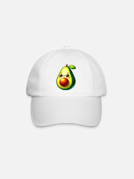 Avocado - Baseballkappe - Weiß/Weiß