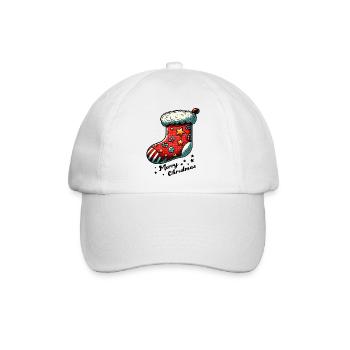 Socke Weihnachtssocke - Baseballkappe - Weiß/Weiß - Vorne