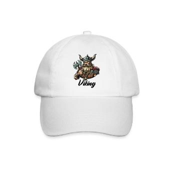 Wikinger Krieger - Baseballkappe - Weiß/Weiß - Vorne