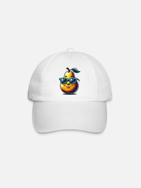 birne - Baseballkappe - Weiß/Weiß