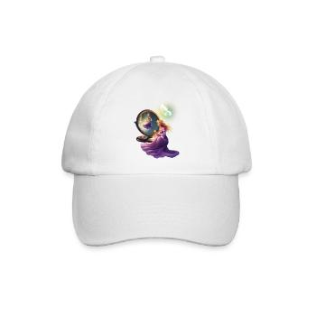 Prinzessin vor Spiegel - Baseballkappe - Weiß/Weiß - Vorne