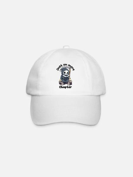 Süßer Sensenmann - Nur Noch Ein Kapitel Halloween - Baseballkappe - Weiß/Weiß