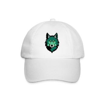 Cartoon Comic Cooler Mascot Wolf - Baseballkappe - Weiß/Weiß - Vorne