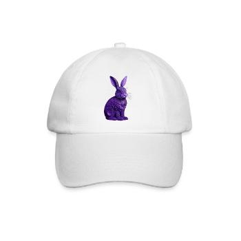 Hase violet - Baseballkappe - Weiß/Weiß - Vorne