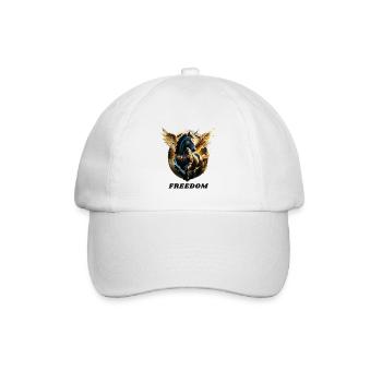 Freiheit - Baseballkappe - Weiß/Weiß - Vorne