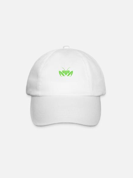 Faszinierende Gottesanbeterin - Baseballkappe - Weiß/Weiß