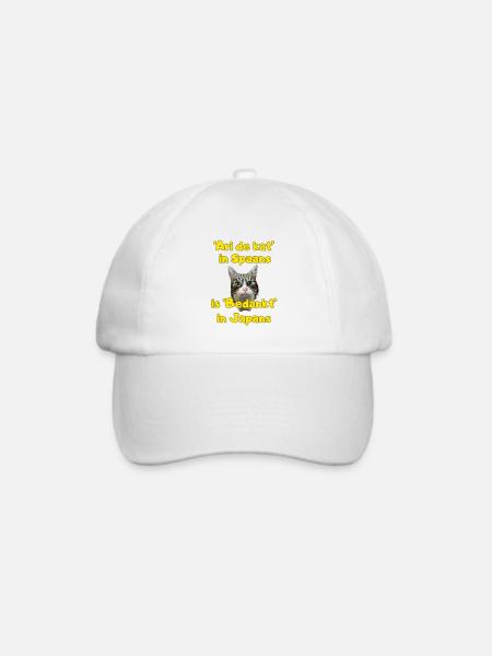Ari die Katze - Baseballkappe - Weiß/Weiß