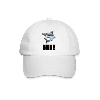 Hi Hammerhai - Baseballkappe - Weiß/Weiß - Vorne