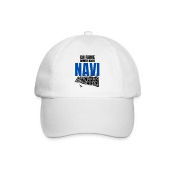 ICH FAHRE IMMER NACH NAVI - Baseballkappe - Weiß/Weiß - Vorne