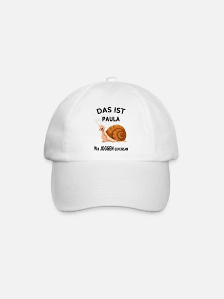 Gemeinsam joggen Lustige Sprüche Humor - Baseballkappe - Weiß/Weiß