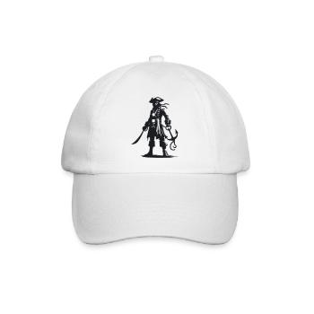 pirat - Baseballkappe - Weiß/Weiß - Vorne