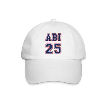 ABI 2025 ABITUR Abschluss Schulabschluss - Baseballkappe - Weiß/Weiß - Vorne