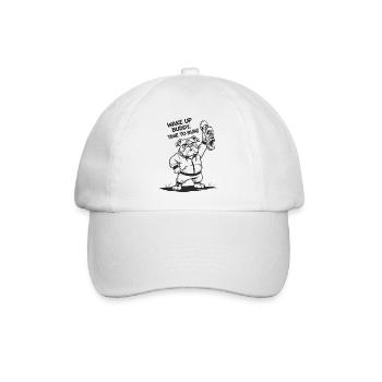 Bulldogge ZEIT ZU RENNEN. Ausgeführte. laufen - Baseballkappe - Weiß/Weiß - Vorne
