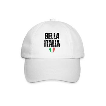 Bella Italia Italien Italy - Baseballkappe - Weiß/Weiß - Vorne