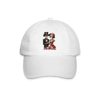 Weihnachtsromantik der Knochen. - Baseballkappe - Weiß/Weiß - Vorne