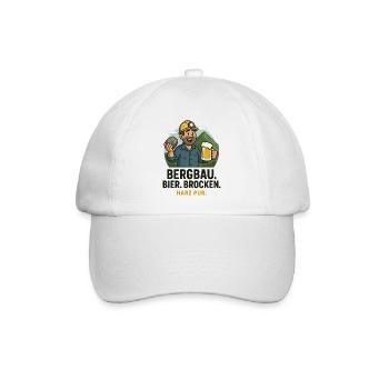 Bergbau Bier Brocken Harz Bergwerk - Baseballkappe - Weiß/Weiß - Vorne