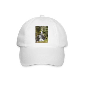 Naturpark Wasserfall Design - Baseballkappe - Weiß/Weiß - Vorne