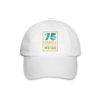 Weisheit 75 - Baseballkappe - Weiß/Weiß - Vorne