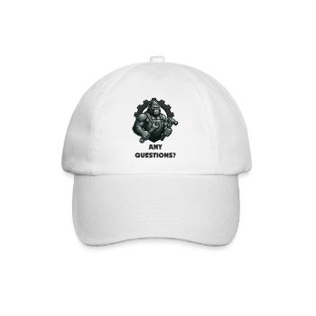 Starker Gorilla Schmiedemotiv - Baseballkappe - Weiß/Weiß - Vorne