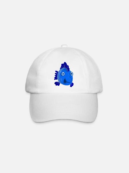 Blue Fish - Baseballkappe - Weiß/Weiß