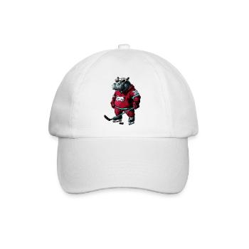 Nilpferde Eishockey - Baseballkappe - Weiß/Weiß - Vorne