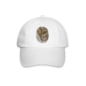 Rustikales Sauerteigbrot Illustration - Baseballkappe - Weiß/Weiß - Vorne