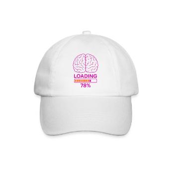 Neurobiologie Gehirn Ladeanzeige Design - Baseballkappe - Weiß/Weiß - Vorne