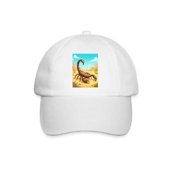 Deathstalker Scorpion – tödlich in der Wüste - Baseballkappe - Weiß/Weiß - Vorne