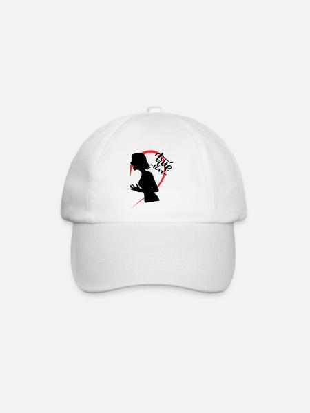 Schreiende Frau Rechte Hälfte - Baseballkappe - Weiß/Weiß