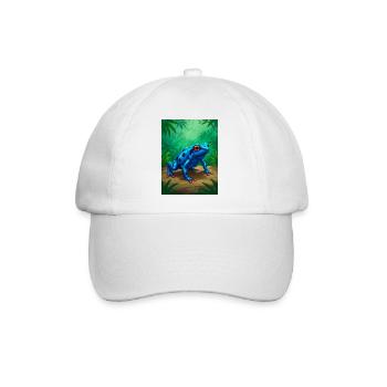 Pfeilgiftfrosch – tödliches Gift im Regenwald - Baseballkappe - Weiß/Weiß - Vorne