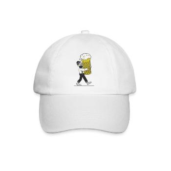 Bierhipster - Baseballkappe - Weiß/Weiß - Vorne