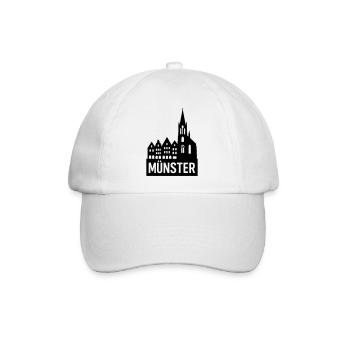 Münster Uni Stadt  - Baseballkappe - Weiß/Weiß - Vorne