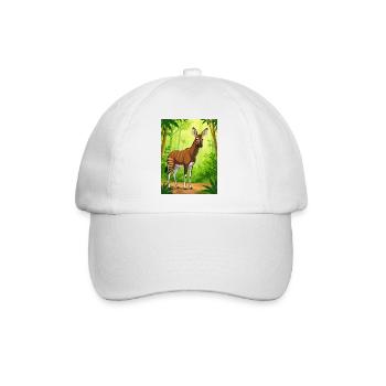 The mysterious rainforest creature with zebra  - Baseballkappe - Weiß/Weiß - Vorne