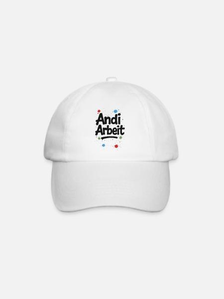 Andi-Arbeit-Andreas-Andrea-Andy-Spruch-Name-lus - Baseballkappe - Weiß/Weiß