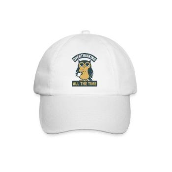 Allzeit Überdenken Eulenmotiv - Baseballkappe - Weiß/Weiß - Vorne