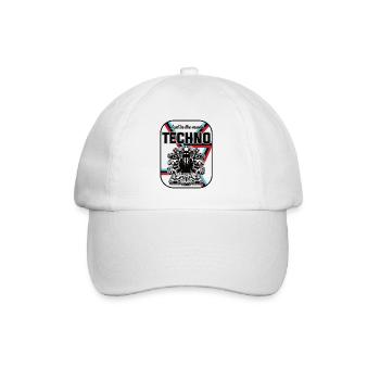 Techno Design – Lost in Music - Baseballkappe - Weiß/Weiß - Vorne