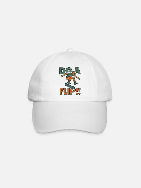 Machen Sie einen Flip DO - Baseballkappe - Weiß/Weiß