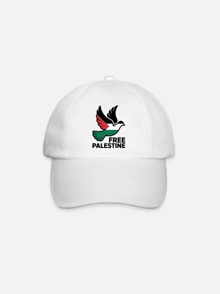 Freies Palästina - Gaza T-Shirt - Baseballkappe - Weiß/Weiß