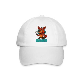 Piratenfuchs Gamer - Baseballkappe - Weiß/Weiß - Vorne