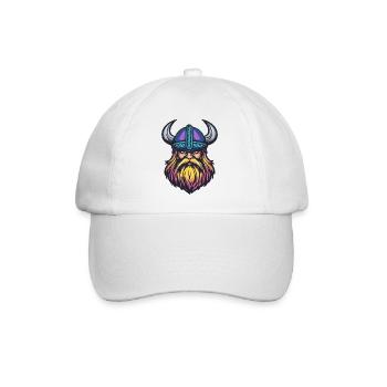 Wikinger Helm - Baseballkappe - Weiß/Weiß - Vorne