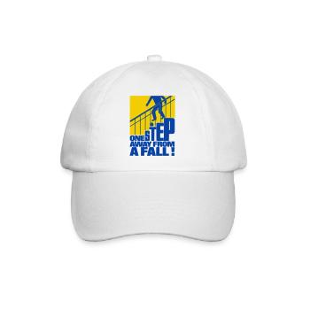 Nur einen Schritt vom Sturz entfernt - Baseballkappe - Weiß/Weiß - Vorne