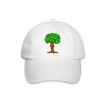 Apfelbaum - Baseballkappe - Weiß/Weiß - Vorne