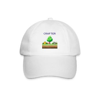 Pixel Crafter Waldabenteuer - Baseballkappe - Weiß/Weiß - Vorne