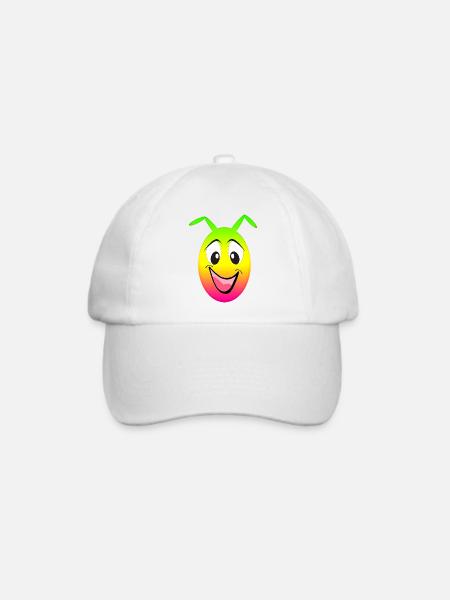 Regenbogen Lächeln  - Baseballkappe - Weiß/Weiß