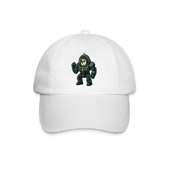 Bulldog-Pilot in schwerer Mech-Weltraumrüstung - Baseballkappe - Weiß/Weiß - Vorne