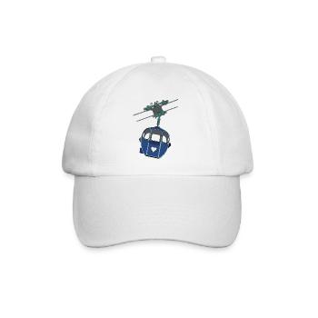 Gondel mit Herz - Baseballkappe - Weiß/Weiß - Vorne