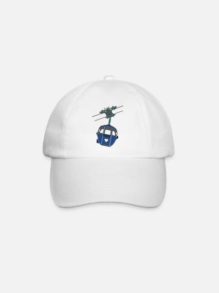Gondel mit Herz - Baseballkappe - Weiß/Weiß