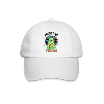 Abducting Tacos Alien - Baseballkappe - Weiß/Weiß - Vorne