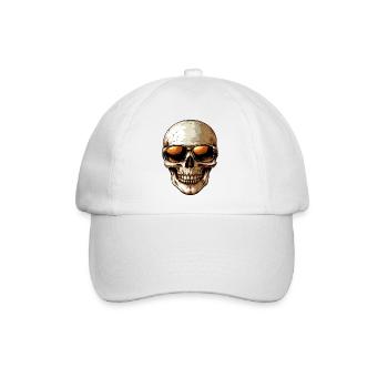 Schicker Totenkopf - Baseballkappe - Weiß/Weiß - Vorne