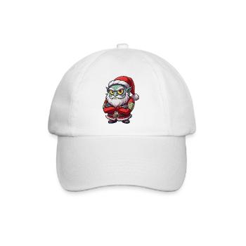 Mürrischer Kobold-Weihnachtsmann - Baseballkappe - Weiß/Weiß - Vorne
